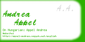 andrea appel business card